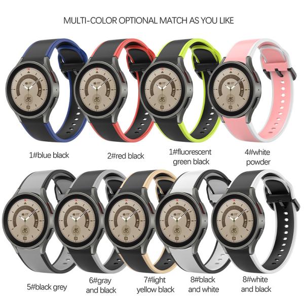 Double Face Silicone Watchband for Samsung Galaxy Watch 5 40mm 44mm 3-7 Days Delivery