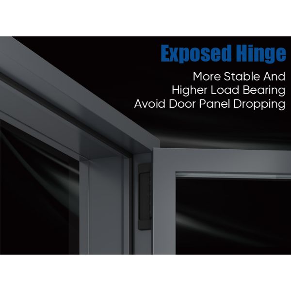 Waterproof Soundproof Double Glass Aluminium Heavy Duty Interior Bathroom Casement Door