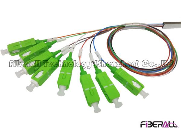 Mini Steel Tube 1x8 Fiber Optic PLC Splitter For FTTH PON CATV ODN 0.9mm SC/APC