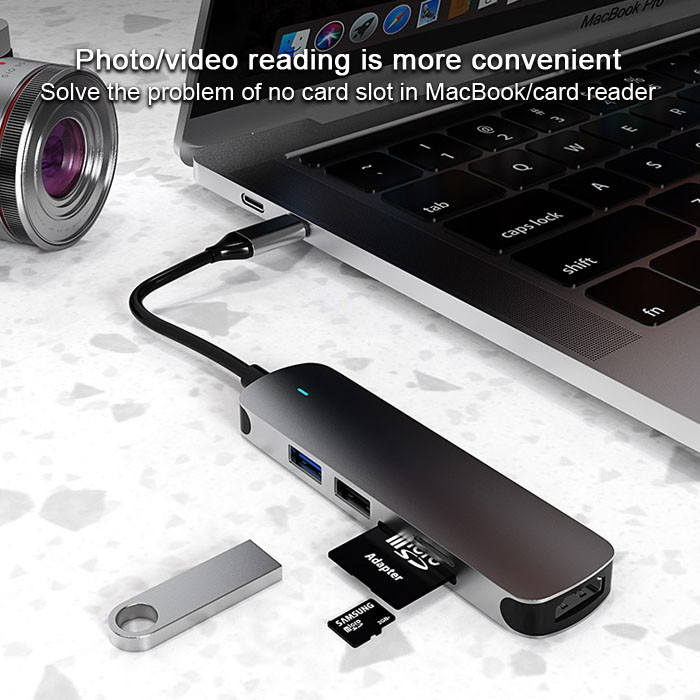 Портативная машинка эпицентра деятельности USB c к HDMI переходника 4K 100W USB c