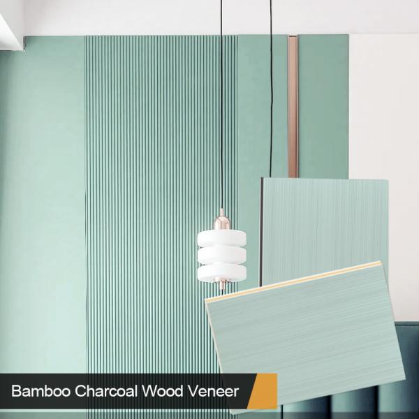 New Design Bamboo Charcoal Wood Veneer Waterproof And Fire-retardant Board For Indoor Decoration, Suitable For Corridor Ceilings