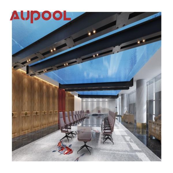 Painel acrílico fundido dois anéis PVC azul transparente grande piscina inflável para adultos exterior