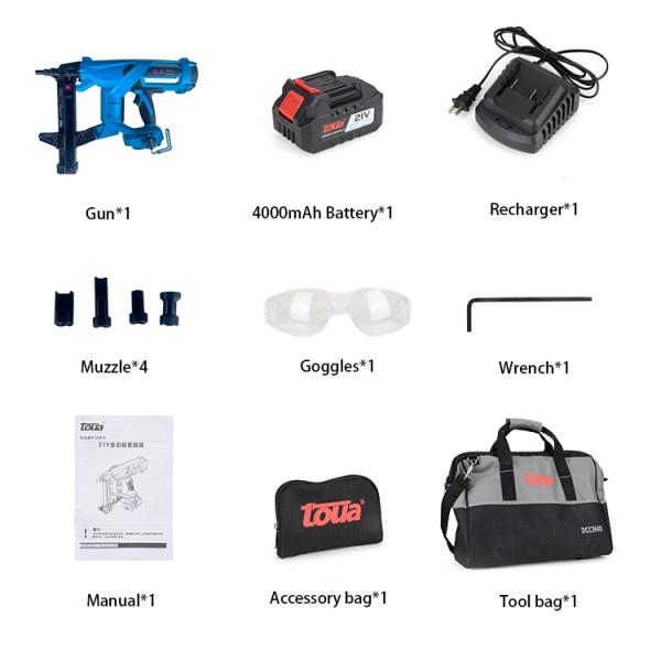 Industrial Grade Cordless Powder Actuated Nail Gun With 30 Capacity Lithium Battery