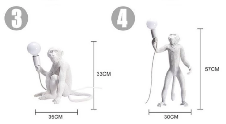 Обезьяна смолы материальная формирует Sconces стены 70*25cm современные для гостиницы