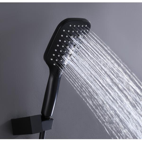 Black Brass Bathtub Faucet Mixer Set Wall Mounted Single Handle for Luxurious Bathroom