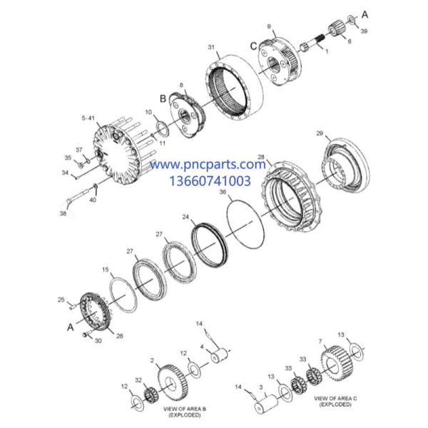 Шестерня уменьшения перемещения CAT E320D Шестерня уменьшения перемещения CAT E320D
