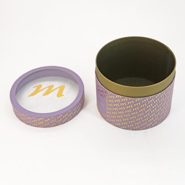 Luxury Cylinder Food Candy Gift Box Packing Paper Tube Recyclable With Window