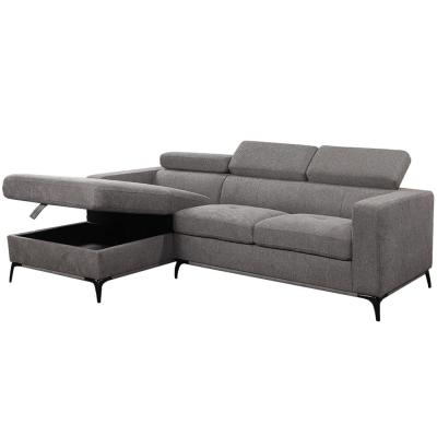 Foldable Breathable Fabric Corner Couches , Wear Resistant Sofa L Shape Fabric