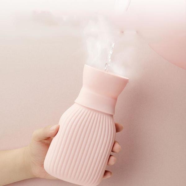 Soft Silicone Mini Hot Water Bottle Bag With Cover Hot Cold Compress For Babies Kids Pain Relief