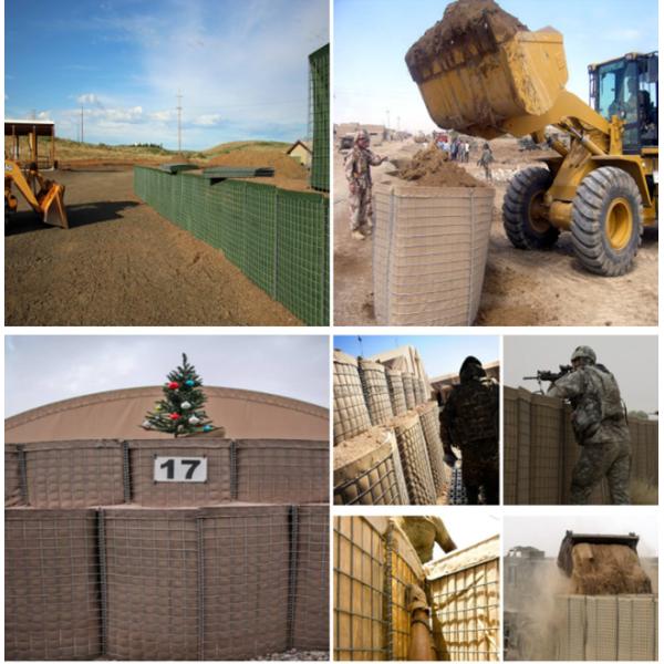 Q195 54'' Military Sand Wall Hesco Barrier ZnAl Coated