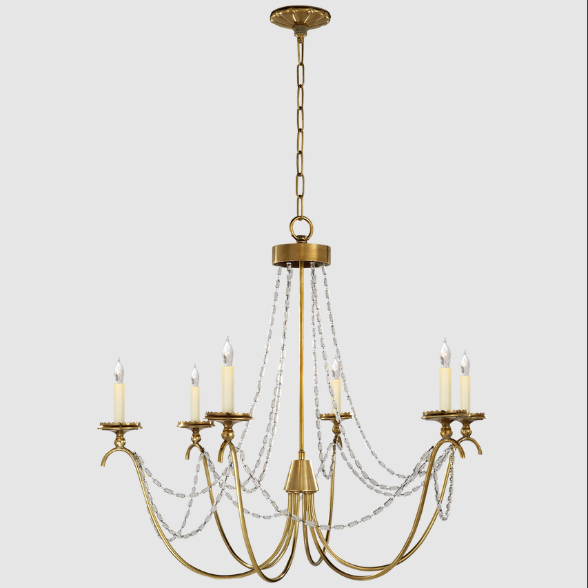 Luxury Modern Brass Pendant Light with Adjustable Height and 5-Year Warranty for Living Room Chandelier