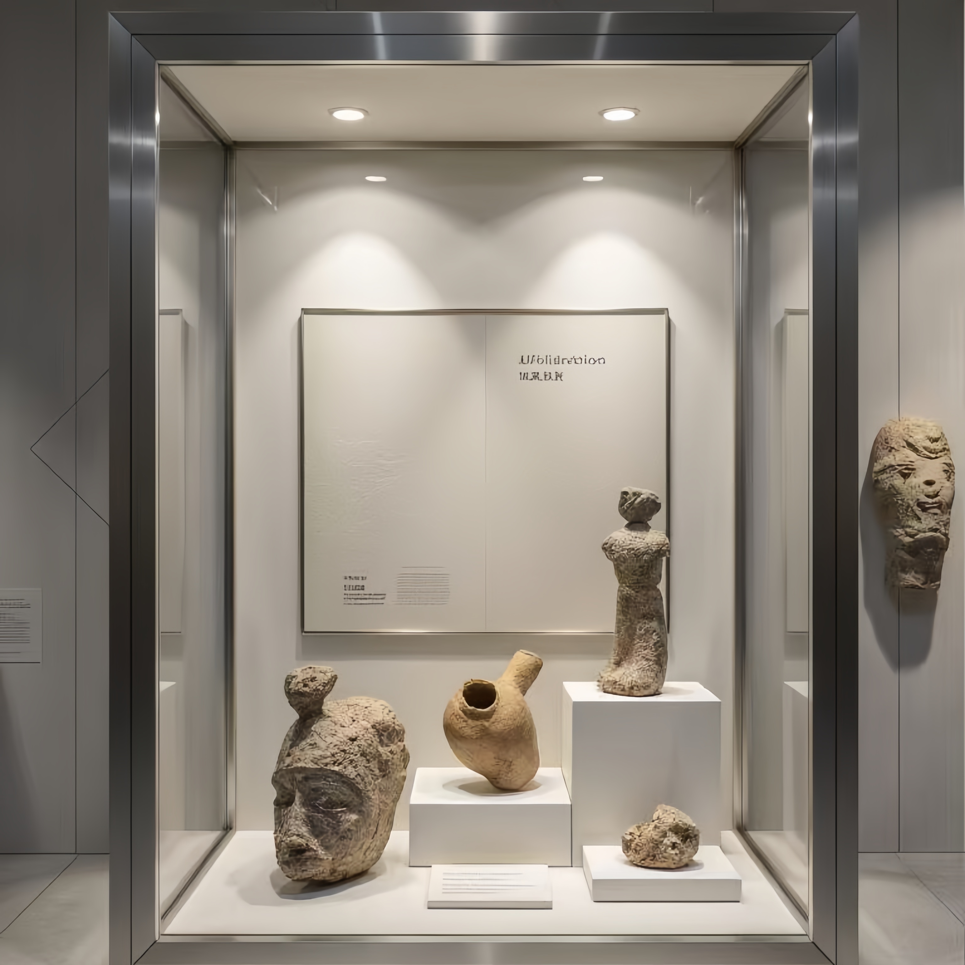 BX  Wall Mounted Museum Display Case for Small Artworks & Historical Relics