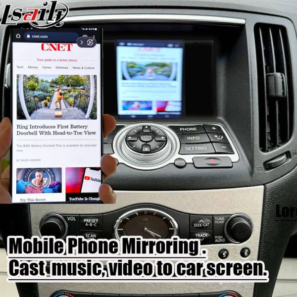 Lsailt 7 Inches Wireless Android Auto CarPlay Screen for Infiniti G37 G25 G35 Skyline 370GT (V36) Q40 2007-2014 HD Touch DisPlay
