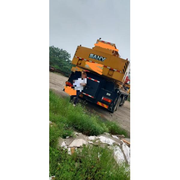 Yellow and Red Mobile Truck Crane For Sale 55 Tons Direct Source Max Working Height 45.5 Meters