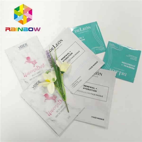 3 Layers Laminated Mask Empty Aluminum Foil Cosmetic Bag Mask Pouch Resealable