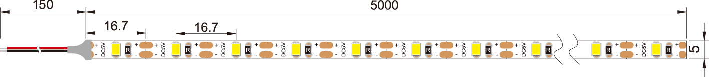 Прокладки 120leds СИД вольта 2835 SMD DC 5 для художественных галерей гостиниц