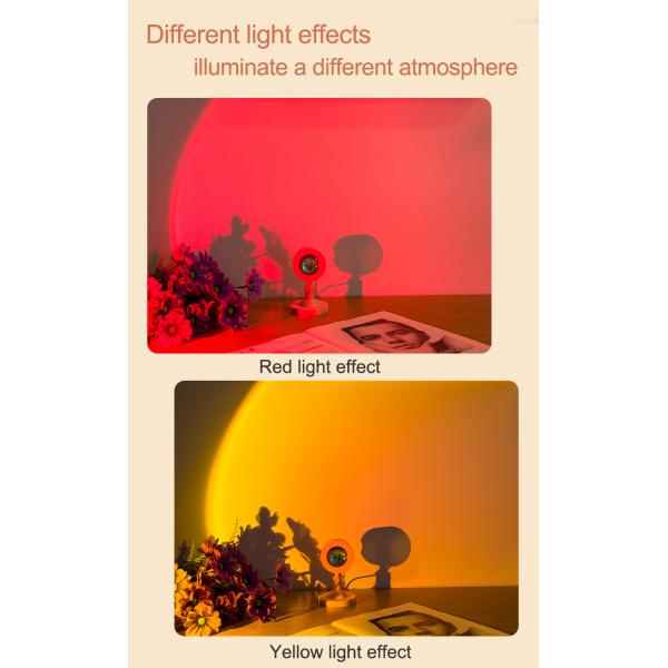 Современный мини свет репроектора захода солнца радуги СИД ABS PMMA