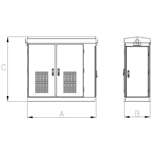 Шкафа шкафа нержавеющей стали IP65 залив на открытом воздухе двойной интегрированный с умным термальным управлением