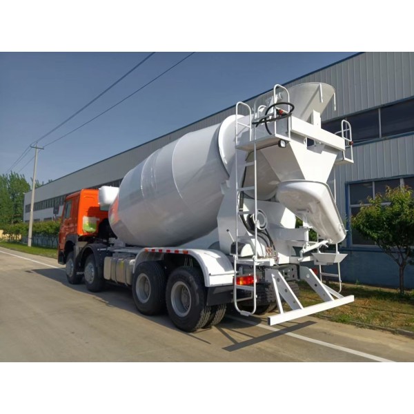 Used HOWO 12 Cubic Meter Transit Mixer Truck 8x4 Heavy Duty Chassis Large Drum Barrel Site Ready Construction Vehicle