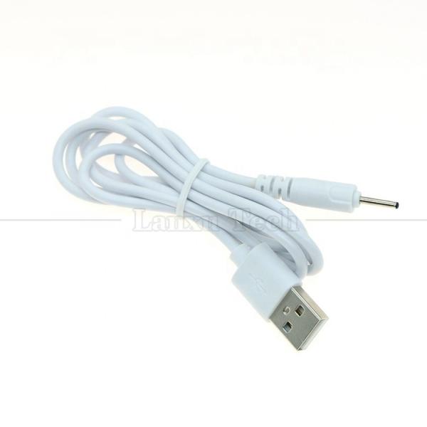 High Quality 0.5M 1M 2M 3M  White Black DC 2.0  0.6 mm Charger USB Cable for Vibrator