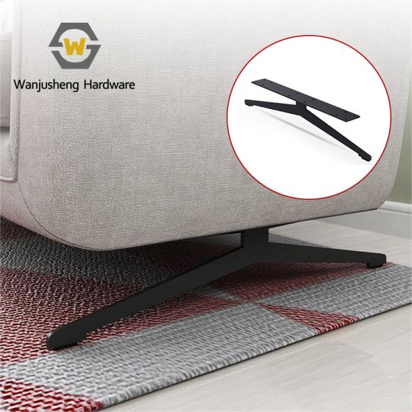 Sofa Accessories Furniture Hardware Brackets Heavy-Duty Furniture Base Frames Black Metal Sofa Bed Legs