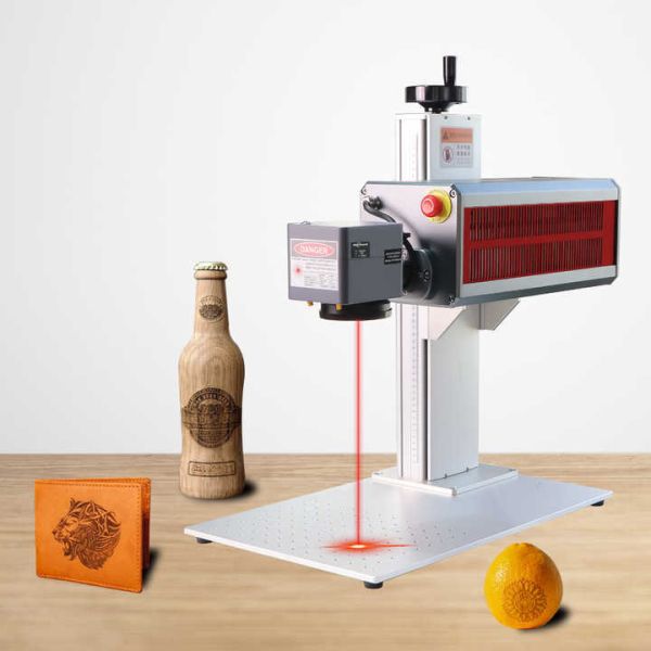 Integrated 30W RF CO2 Galvo Laser Marking Machine Non-Metal Materials Cutter Engraver DXF PLT BMP AI DWG for Wood Wood