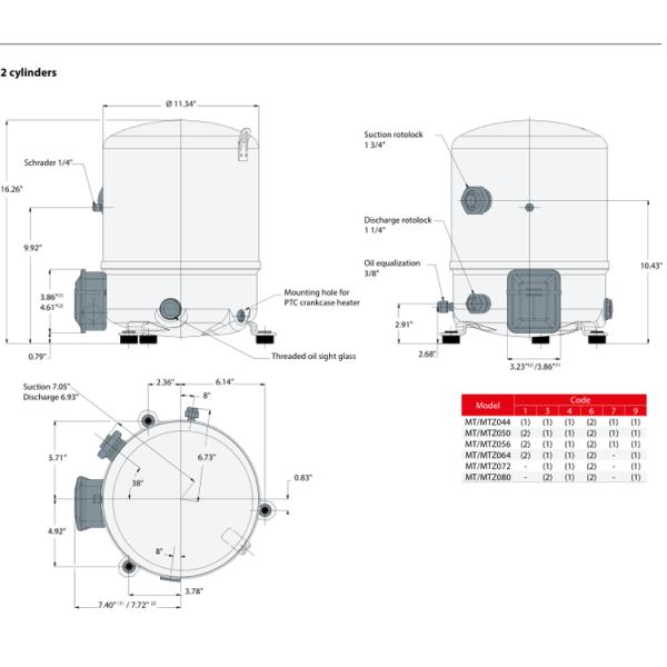 Блок холодной комнаты компрессора MT18-4VM 1.5HP Maneurop конденсируя для рефрижерации