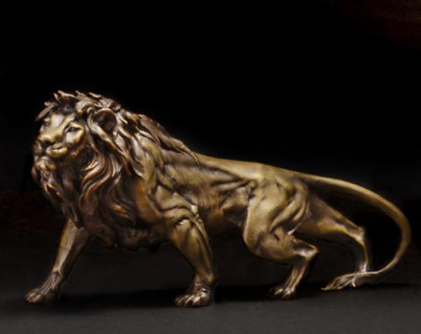 Outdoor Large Metal Lion Sculpture Garden Cast Bronze Sculpture For Park Decoration