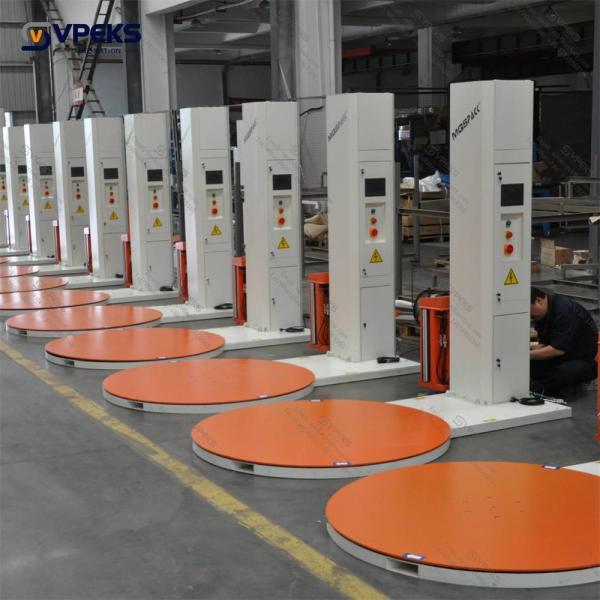 High Speed Powered Pre Stretch Pallet Wrapper With 1.5KW Turntable Motor