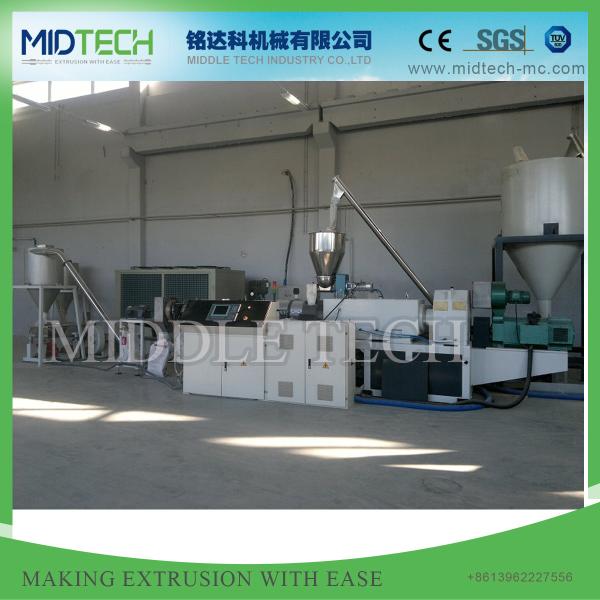 Conical Screw PVC Pelletizing Machine , High Capacity Pellet Extruder Machine