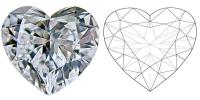 Forma crescida do coração dos diamantes 1.3-2ct do CVD dos diamantes de ZKZ laboratório extravagante
