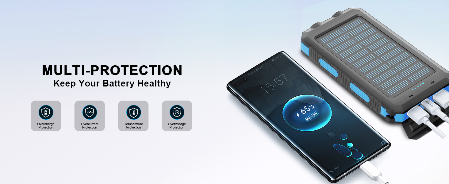 38800mAh Солнечная энергия USB Power Bank водонепроницаемая для кемпинга на открытом воздухе