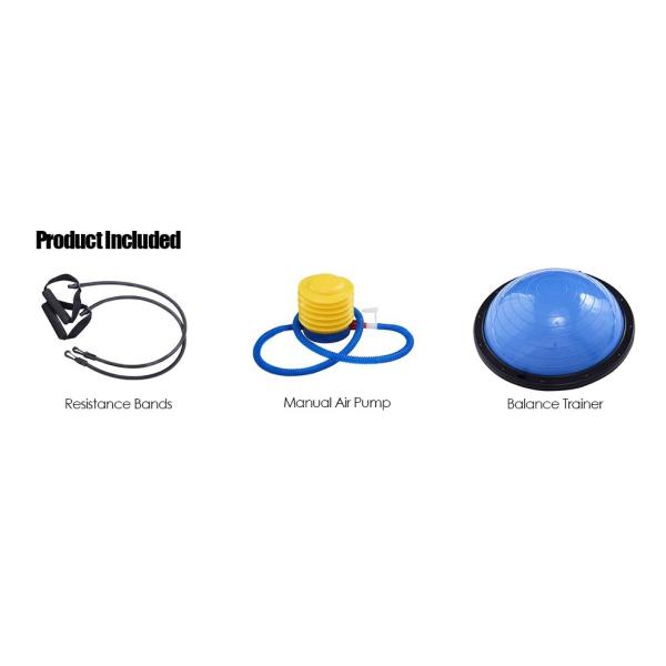 58cm Yoga ABS Balance Training Equipments Anti Burst Massage Blue Exercise Half Ball