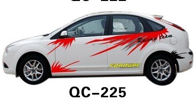 Custom Car Sticker QC-225K / PVC Personalised Car Decoration
