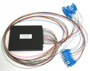 Splitter оптического волокна PLC 1×8, пакет ABS, кабель 0.9mm для сетей сетей FTTX/PON