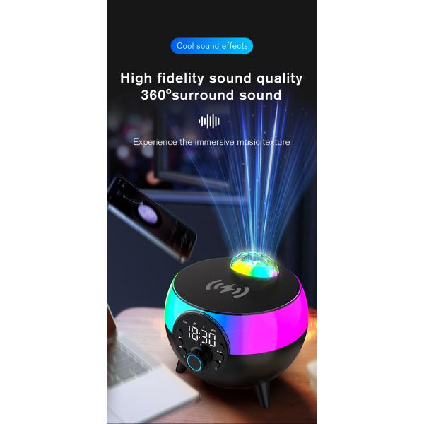 14W Bluetooth Speaker with Colorful LED Light and 2