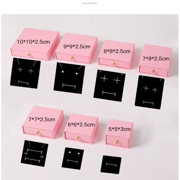 Ящик для упаковки ювелирных изделий с бархатной пеной для сережек, кольца, ожерелья, браслета, подвеска