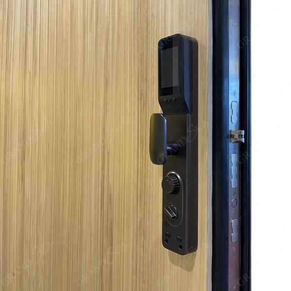 Aluminium Door with LED Lights American Senior Entrance Door Superior a Class Lock System Aluminium Door