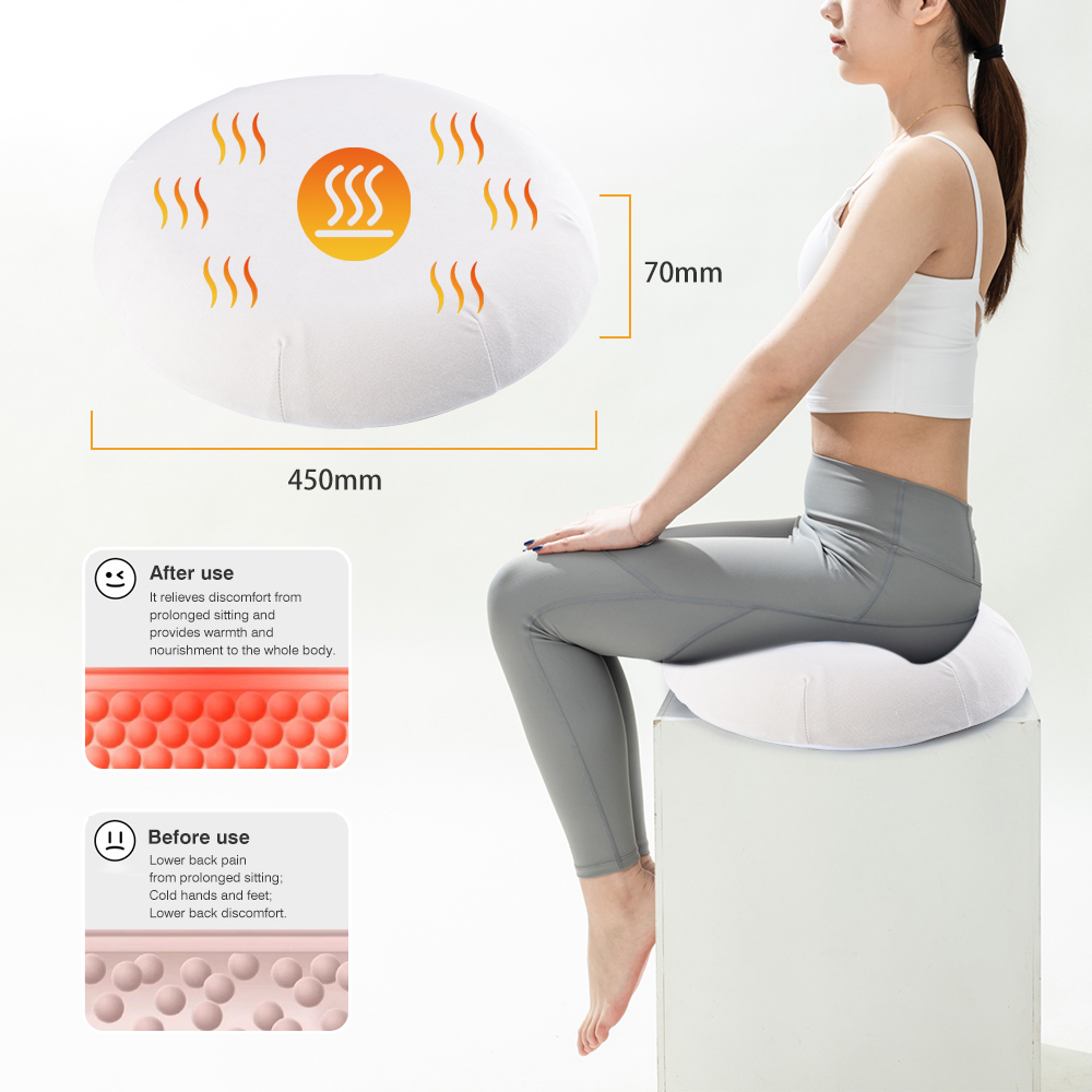 Lift Butt Hip Massage Electric Butt Enlargement Massager Shiatsu Heated Massage Seat Cushion for Back Waist Spine & Chair Use