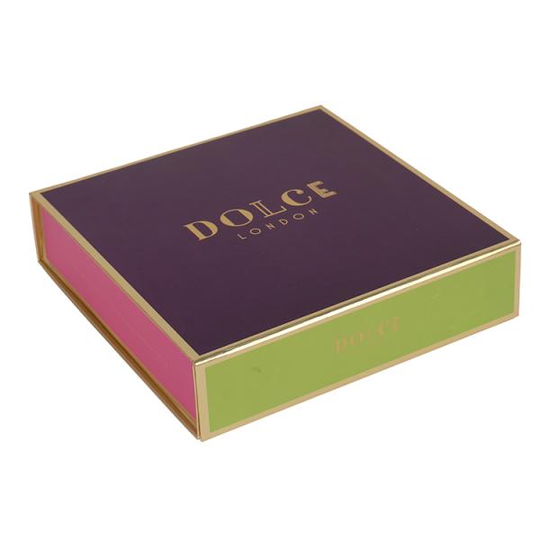 Caja de regalo de dulces de Diwali de cierre magnético personalizable con divisor de papel de oro