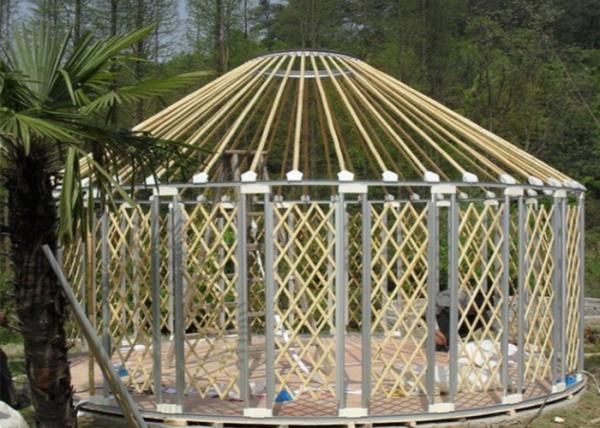 Long Life Span Modern Style Mongolian Canvas Yurt Tent , Mongolian Nomad Tent