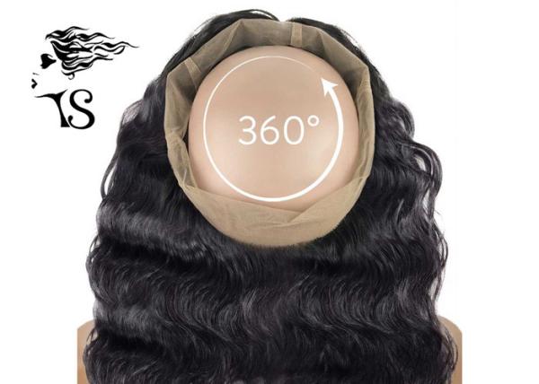 100% Indian Remy 360 Lace Frontal Wig Human Hair for Black Women Wavy Style
