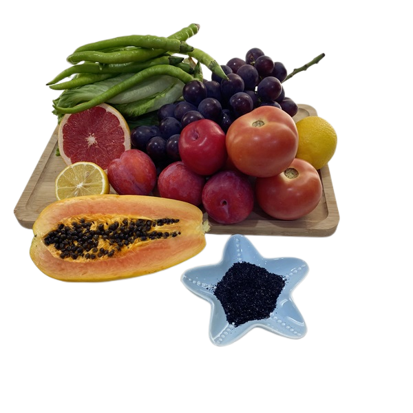 Cristal noir de Humate de potassium de l'acide humique 80% 1mm-4mm d'engrais