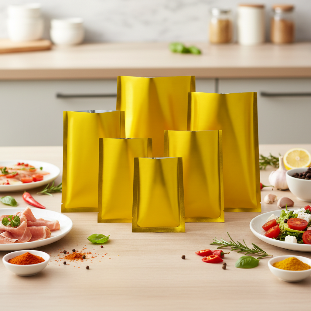 Custom Designed Three Side Heat Seal PET/OPP/CPP Gravure Printed Recyclable Food Grade Golden Foil Corn Feed Packaging Bag