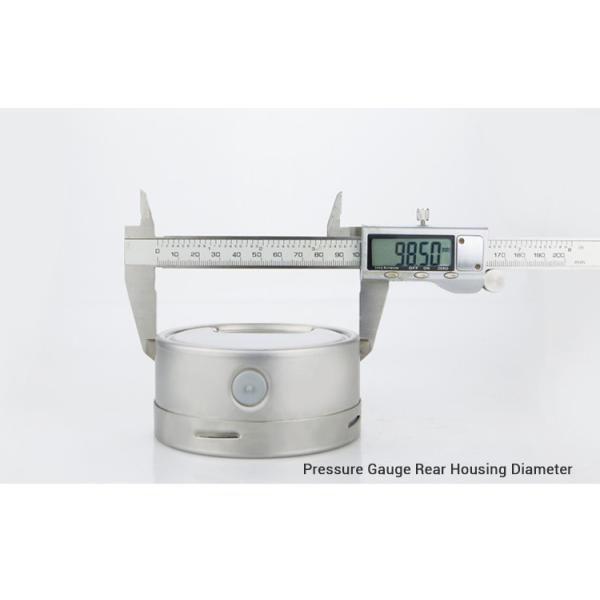 1/4 Thread 304ss 100mm Industrial Air Pressure Gauge for Water Gas 1600bar Range