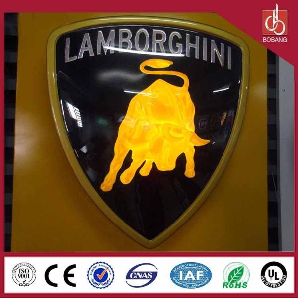 Chorme electroplated ultrathin vacuum car emblem ;outdoor standard sound car logo
