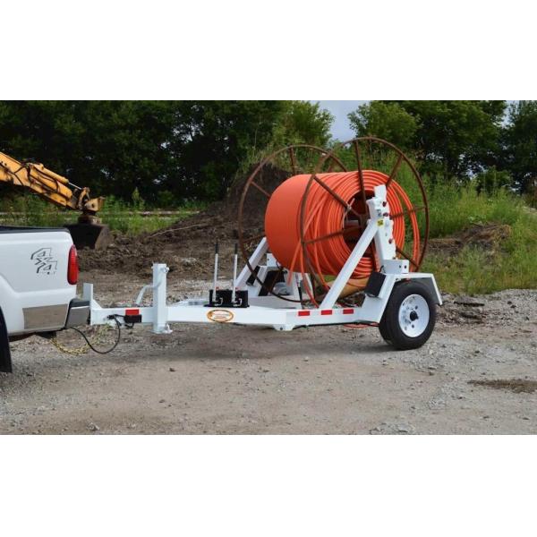 Transport Utility Hydraulic Cable Drum Trailer Reel With Power Construction