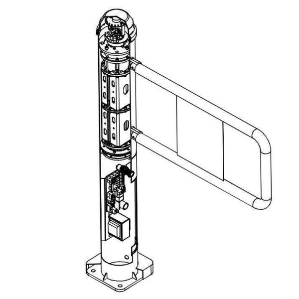 Stainless Steel Swing Barrier Gate with 900mm Arm and High Protection for Pedestrian Access Control