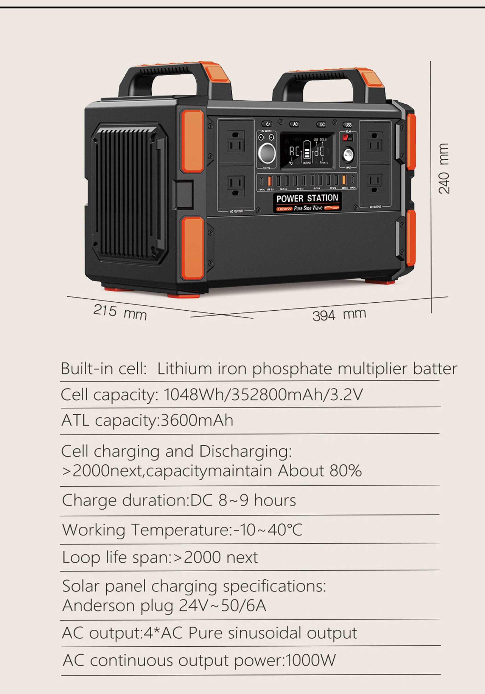 Силы располагаясь лагерем 1KW RoHS генератора домочадца станция солнечной энергии солнечной портативная