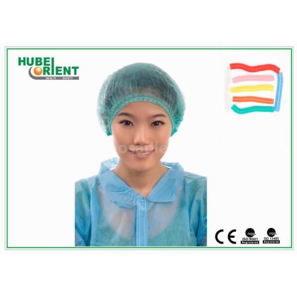 Soft Nonwoven Disposable Head Cap / Disposable Mob Cap for Food Processing Industry